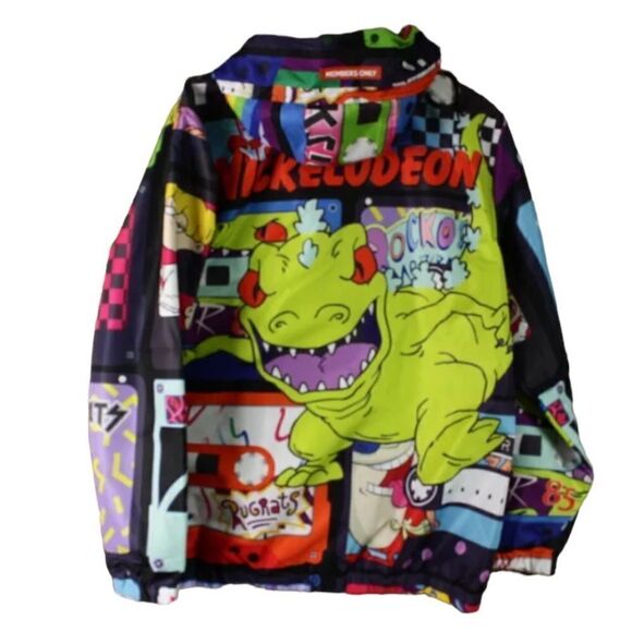 Nickelodeon Rugrats/Reptar x Members Only Windbreaker Jacket Men’s Size S - Picture 4 of 7